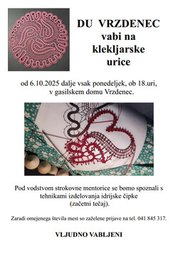 DU Vrzdenec - klekljarske urice
